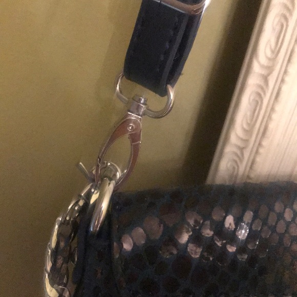 Buco blue python suede crossbody bag - Picture 4 of 5